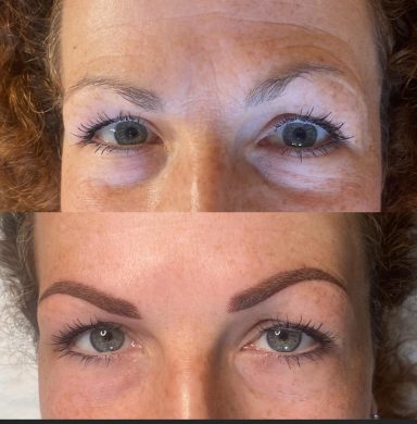 Permanent Make-Up Augenbrauen, zufriedene Kundin, Kosmetikstudio Bel Etage by Nora.